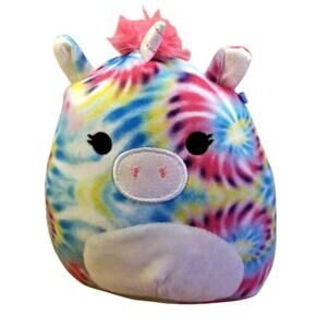 Squishmallow Atlas Tie Dyed Unicorn 7” Kelly Toys Super Soft Plush